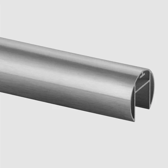 Handlauf rund aus Aluminium für Glasgeländer und Glasbrüstung